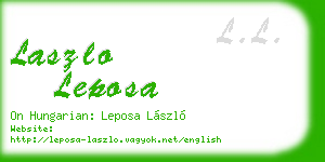 laszlo leposa business card