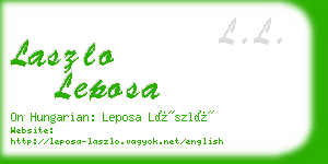 laszlo leposa business card